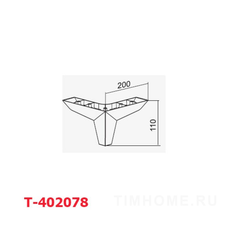 Опора для мягкой мебели T-400418-T-400435; T-400893-T-400899; T-402076-T-402093; T-400577-T-400580