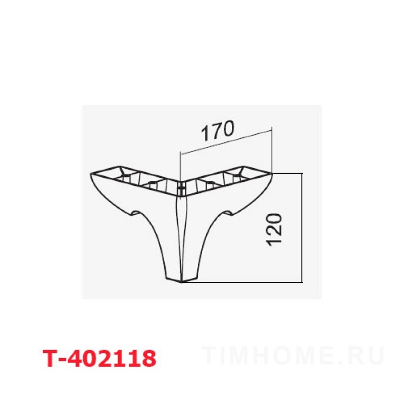 Опора для мягкой мебели T-400534-T-400542; T-400589-T-400600; T-402105-T-402121
